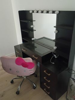 Vanity with chair