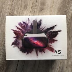 DESTEK V5 VR Headset for Phone with Controller, 110°FOV Anti-Blue HD Virtual Reality for iPhone 13/12/11, Samsung and Androd | VR Goggles