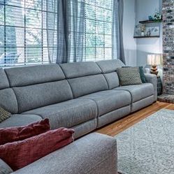 Sectional With Three Recliners