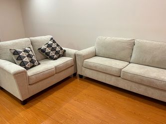 White Couch + Loveseat