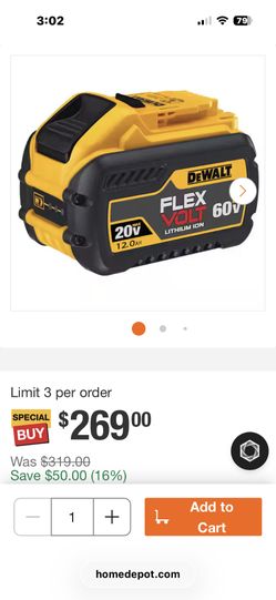Dewalt 1000w 3 Power Supply Inverter Plus Dewalt 60v Flex power 9.0Ah Battery 