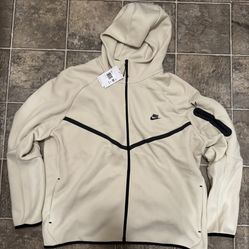 New 3XL Nike Tech Fleece Windrunner Hoodie Full -Zip Men Cream Bone