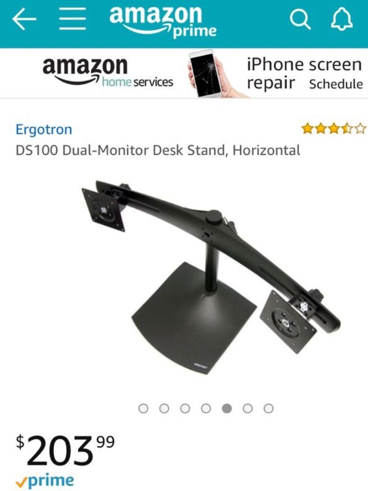 Ergotron dual monitor stand - fits all monitor brands