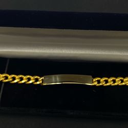 18K 20.8G curb ID Bracelet