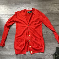 Red Cardigan Sweater Xs By C Wonder