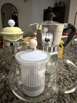 Bodum French Press , Tea infuser pot & Bialetti espresso maker