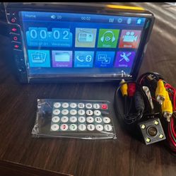 7inch Bluetooth Double Din car Stereo with USB input and rear reverse camera