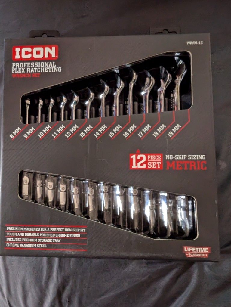 Icon Professional Flex Ratcheting Wrench Set