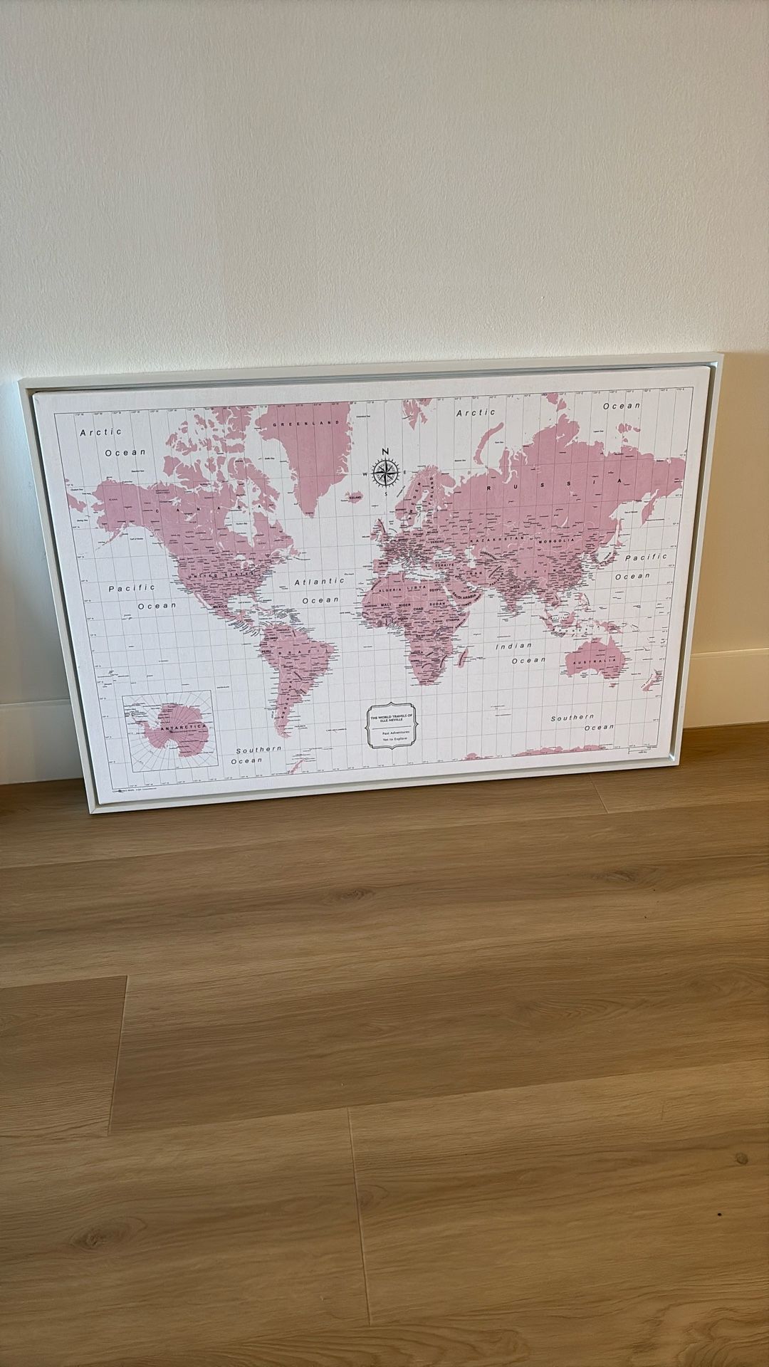 Push Pin World Map Board