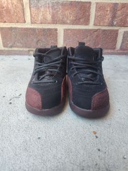 Toddler High-Top Sneakers Black and Burgundy