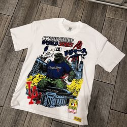 AWFUL LOT OF COUGH SRYUP dodgers white tee
