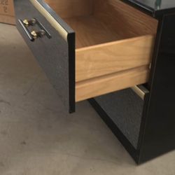 2 Black Nightstands