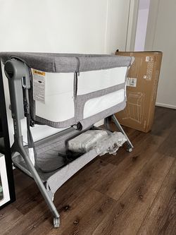 Baby Bassinet Bedside Sleeper, Baby Crib for Infant (Brand: MUHDUH): Gray