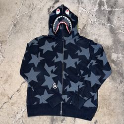 Bape Bapesta Pattern Shark Full Zip Hoodie🪨