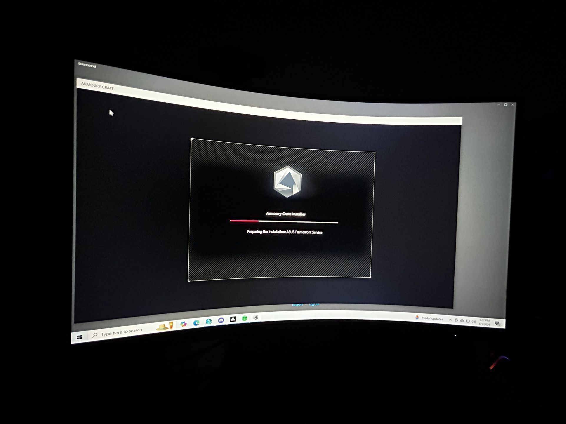 8 Gb Gaming Pc And Curved Gaming Monitor