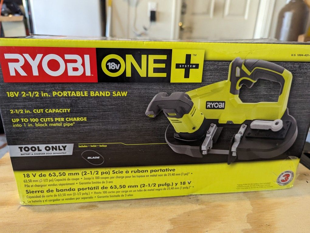 Ryobi 18v One Portable Band Saw. for Sale in West Sacramento CA