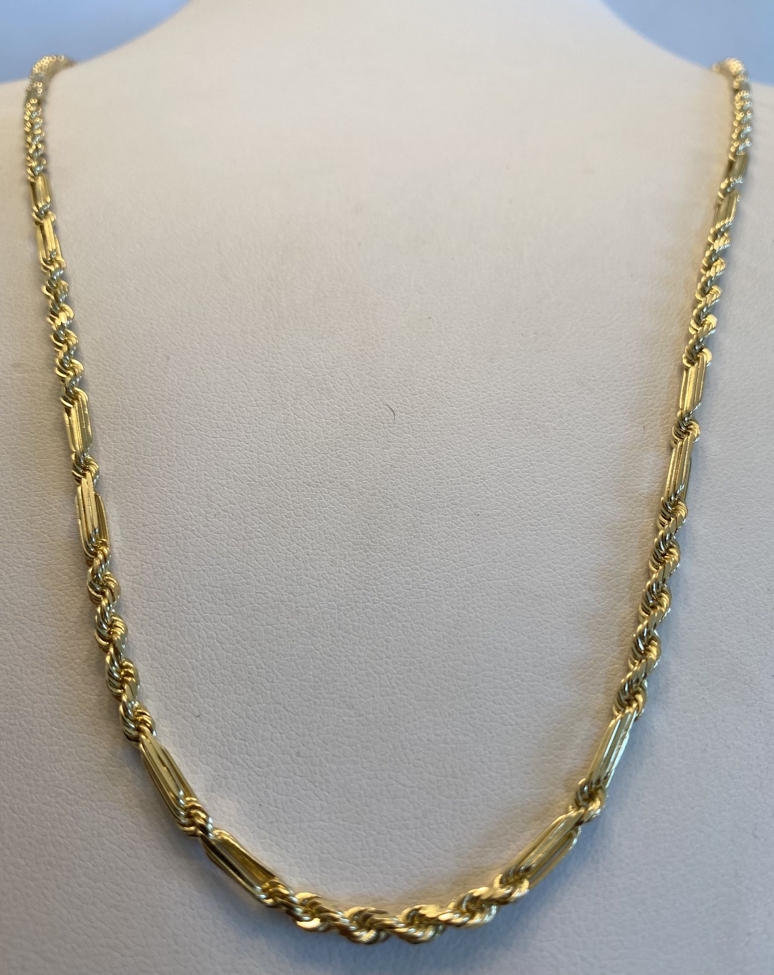 14KT GOLD MILANO/ROPE CHAIN 17.6g 24”