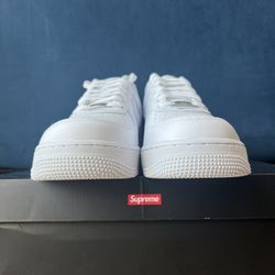 White Supreme AF1 Sizes 12 And 11