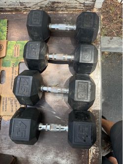 Dumbbells 45lbs pair 35lbs pair