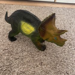 Large Dinosaur Triceratops Soft Rubber Toy Jurassic