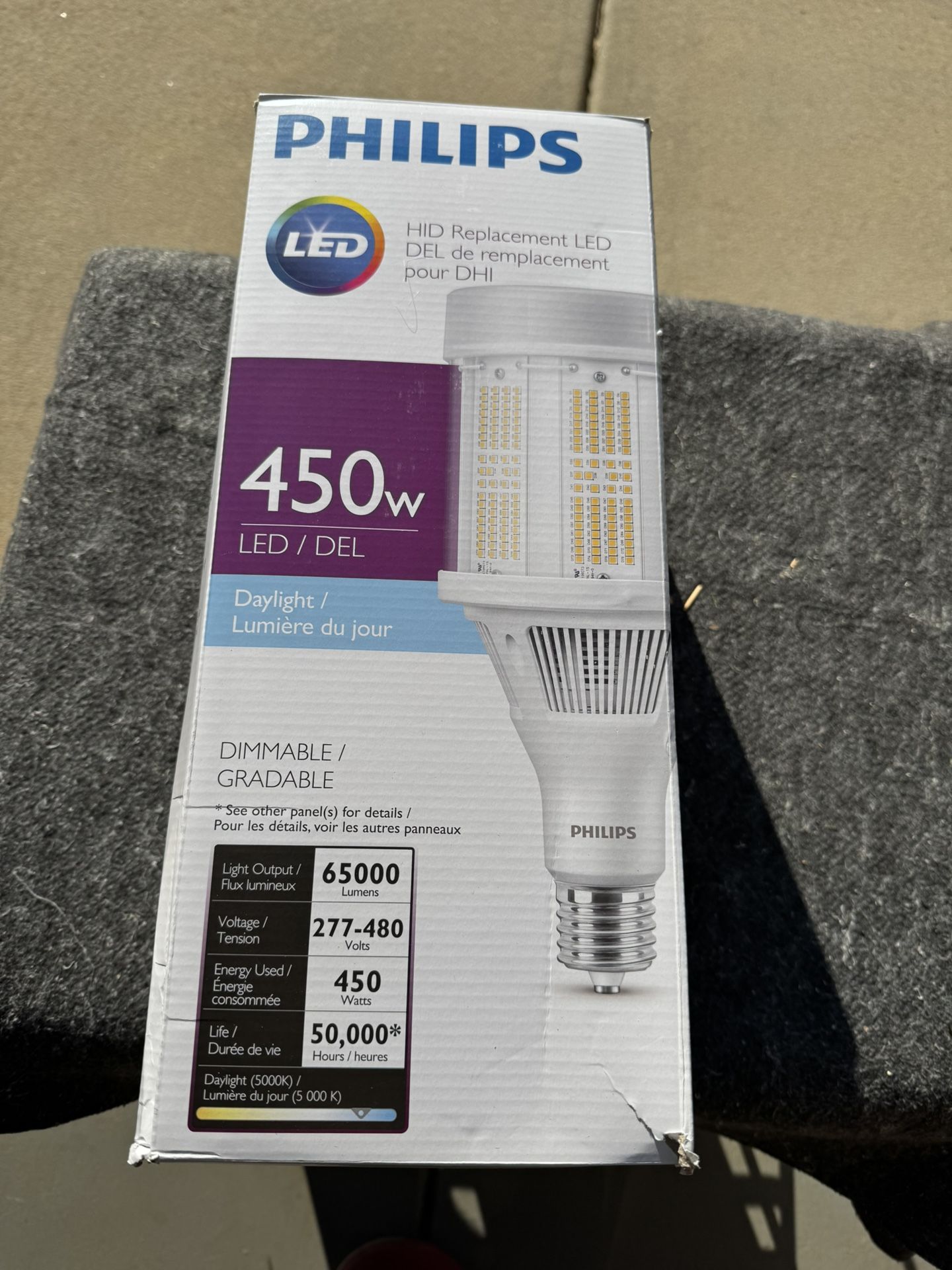 Signify HID LED,450 W,ED23-1/2,EX39 450CC/LED/850/LS EX39 BB 3/1