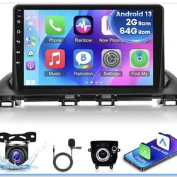 2G+64G] Car Radio for Mazda 3 Axela 2014-2019, Android 13 Touch Screen Car Play Stereo, Carplay/Android Auto/EQ Audio/SWC/Bluetooth