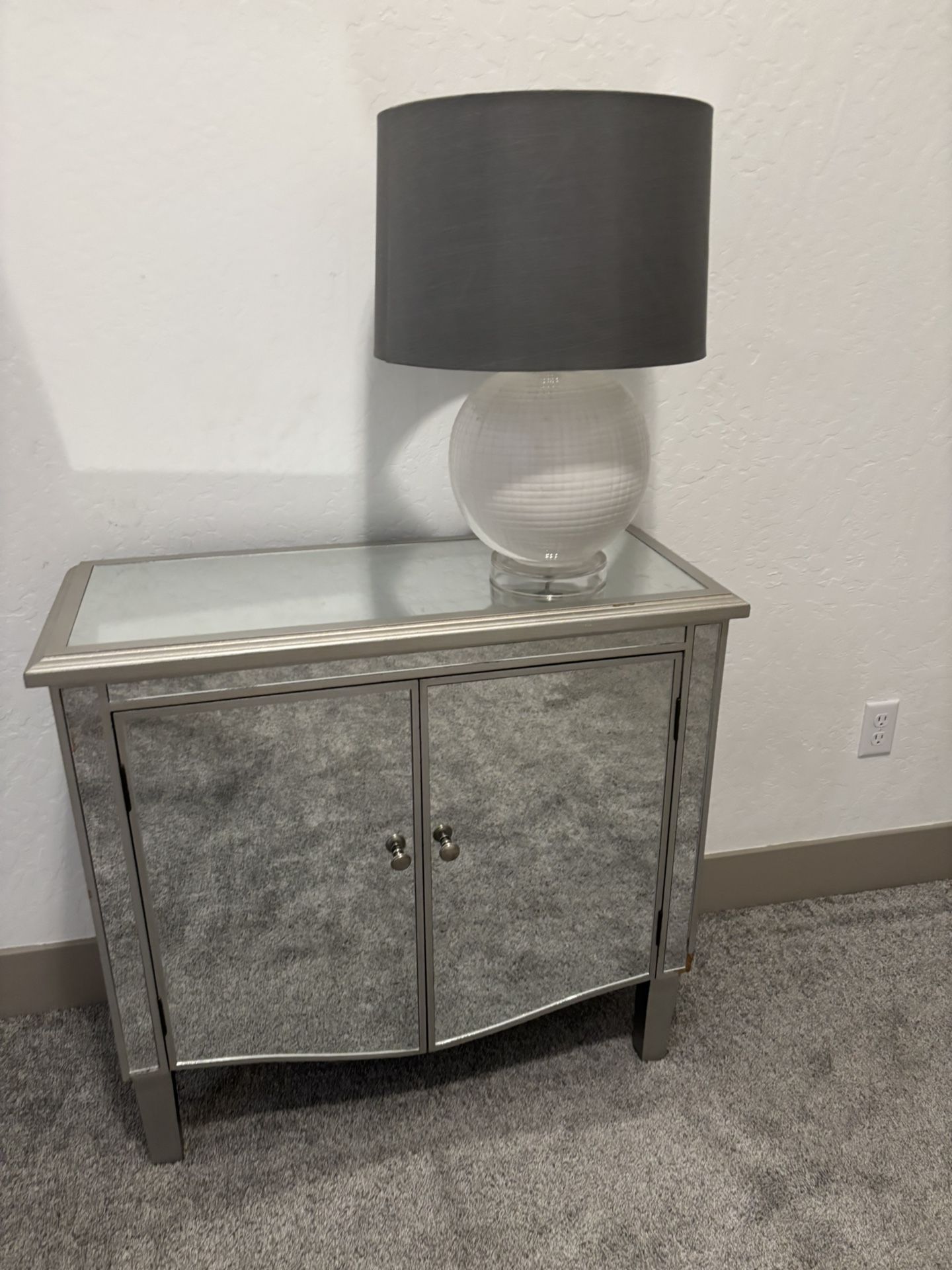 Mirror Cabinet and Lamp