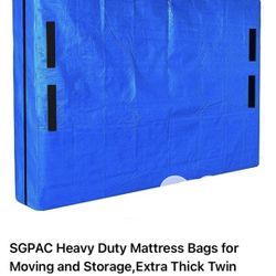 Heavy Duty Mattress Bags for Moving and Storage,Extra Thick Twin