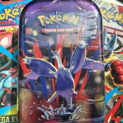 Pokemon New Rare Mega 5 Packs and 2 Tins LOT