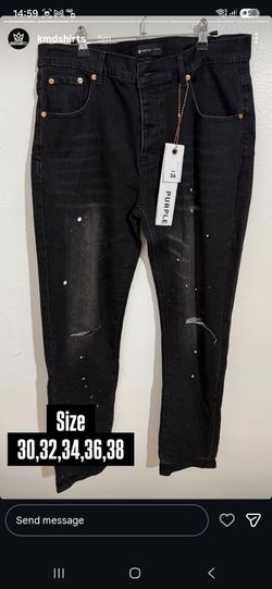 PURPLE BRAND BLACK PAINT SPLATTER DENIM JEANS NEW COLLECTION