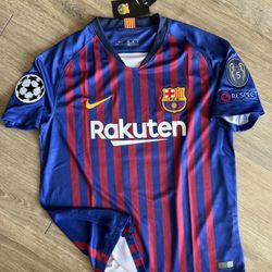 Barcelona Jersey Messi Soccer Camiseta Fútbol Playera Barca Size M - L