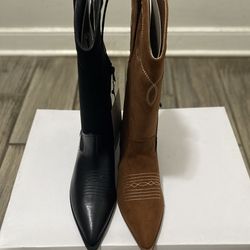 $30 each pair! Women cowboy boots new in box size 8.5 in brown and 9, 10 in