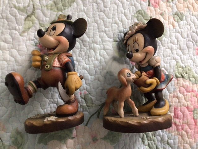 6” Anri Disney Mickey and Minnie Mouse Set