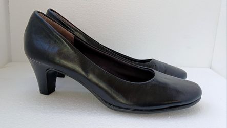 Aerosoles Womens Black Leather Pump Size 10