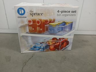 iDesign x The Spruce 4-Piece Bin Organizer Set