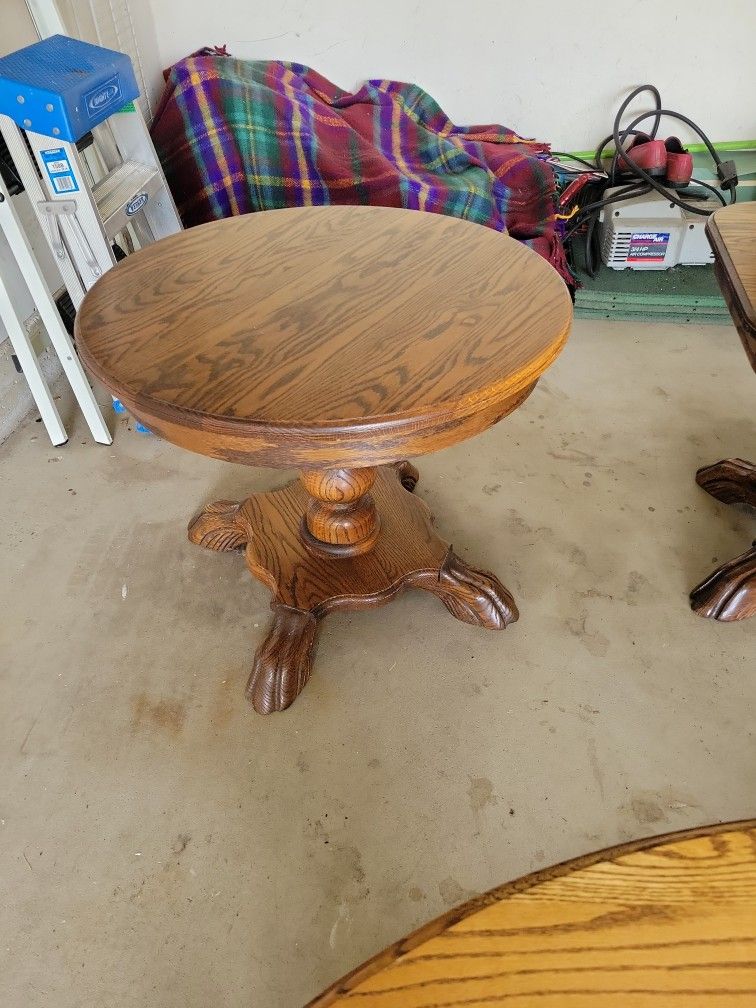 2 Oak End Tables