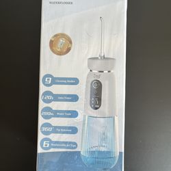 Grishko Portable Water Flosser – 9 Modes & 6 Jet Tips (New in Box)