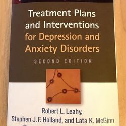 Treatment Plans and Interventions for Depression and Anxiety Disorders Second Edition