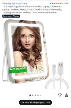 Makeup Rechargeable vanity mirror/ espejo recargable