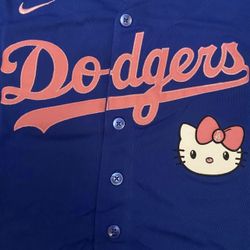 Youth Only White And Blue Hello Kitty Shohei Ohtani Los Angeles Dodgers Jersey