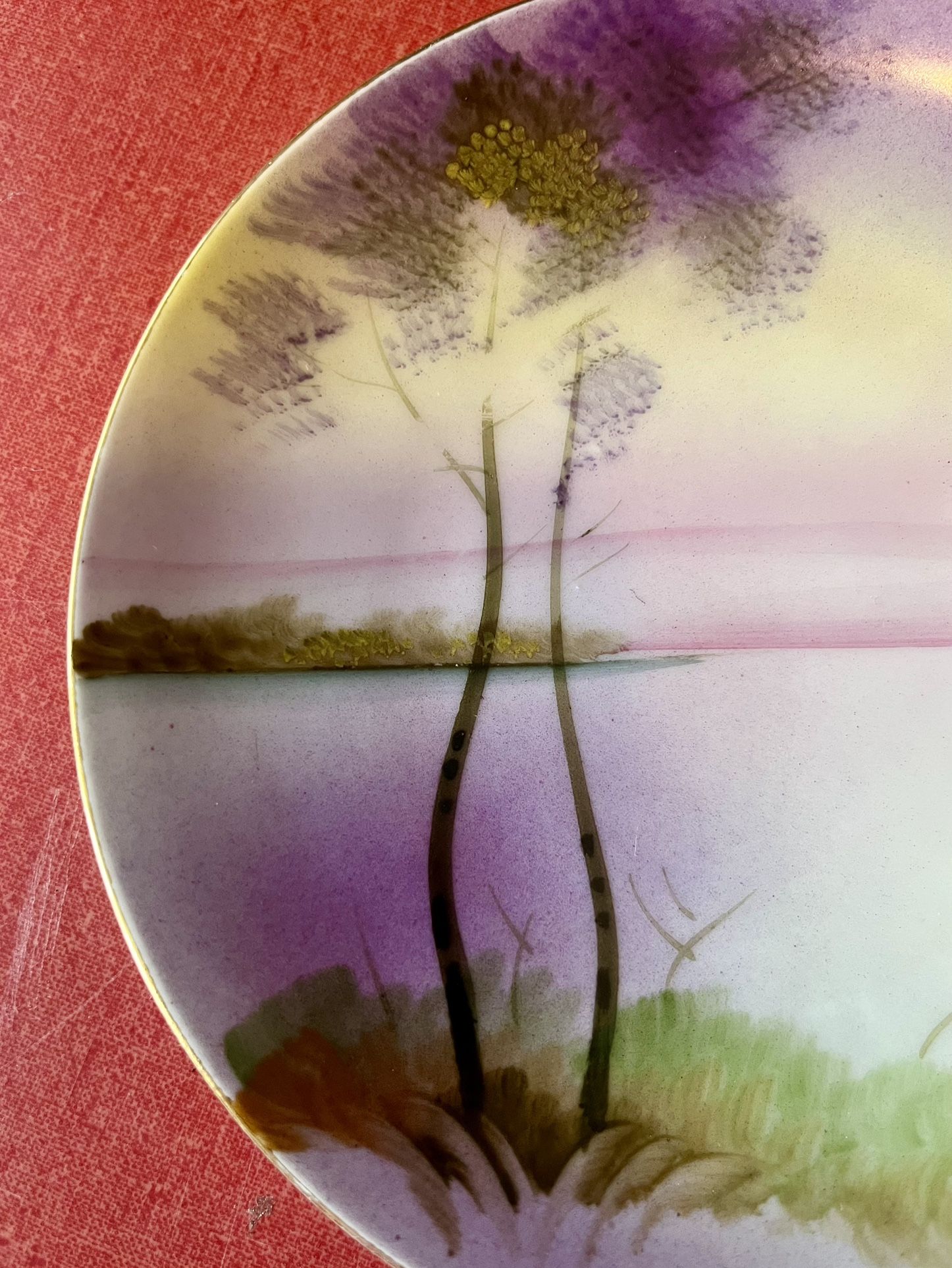 Vintage Japanese Meito Plate - Hand-Painted 