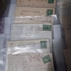 1 Cent Stamps.on Postcard 1900's