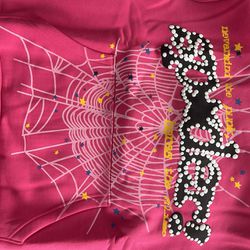 Pink Spider Hoodie Brand New Never Worn (medium)