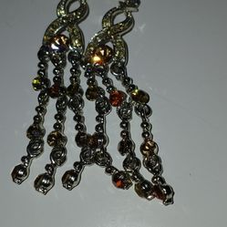 Chandelier Style Dangle Crystal Rhinestone Earrings 