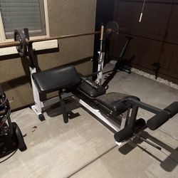 Weights And Bench With Bars