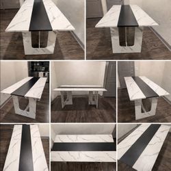 Squireewo 71 Inch Rectangular Dining Table for 6-8 People, Farmhouse Wood Kitchen Table with Wooden Legs