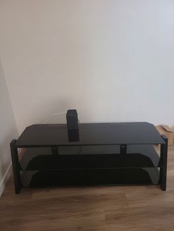 Glass TV stand