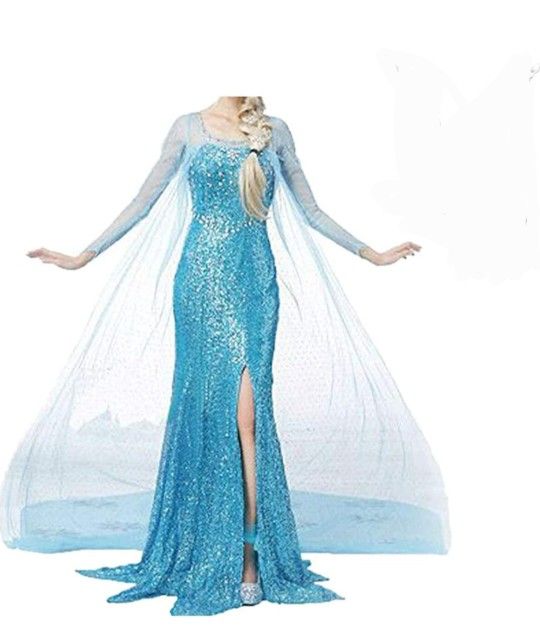 Elsa Frozen Princess Adult Women Coronation Dress Costume Cosplay …