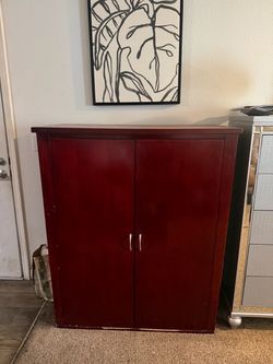 Wood Storage Cabinet with Double Doors