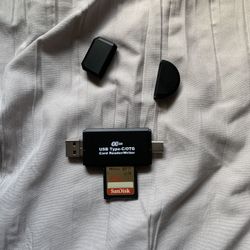 San disk 128gb and micro sd card reader